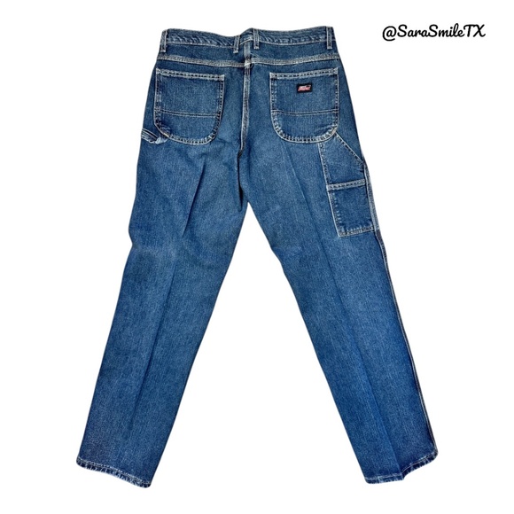DICKIES Big & Tall Relaxed Fit Carpenter Blue Jeans - 36X34 - Picture 3 of 12